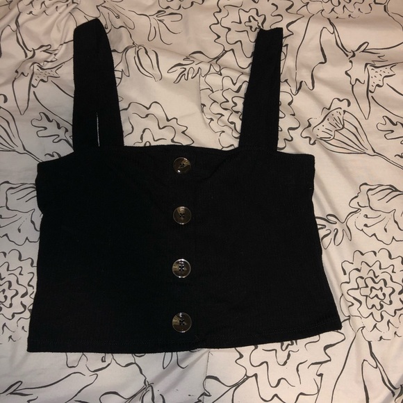 CROP BUTTON DOWN - Picture 1 of 3